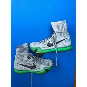 NIKE KOBE X 10 ELITE sz 8 "ELEVATE" WOLF GREY RETRO WHITE flyknit 718763-041.